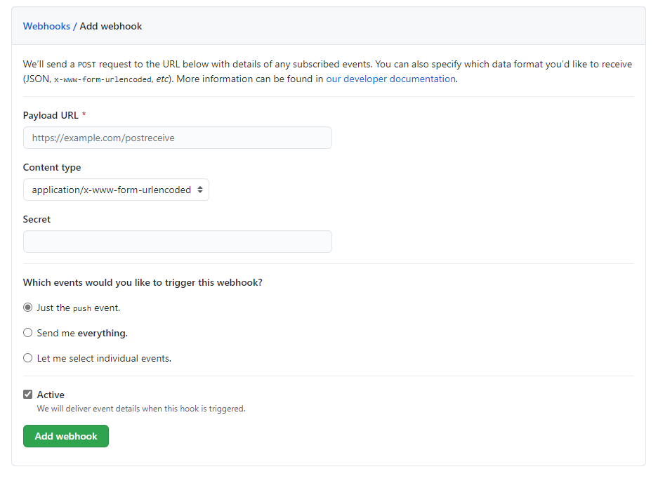 GitHub Webhook远程服务器自动部署杂记